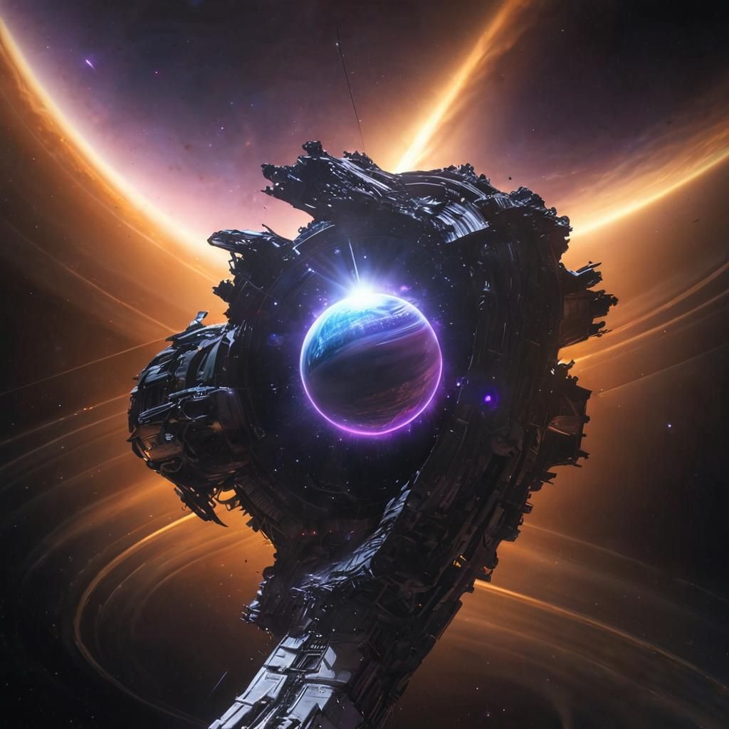 Alien Spaceship Crash in Saturn's Rings