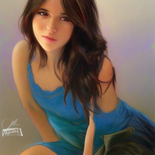 Alizee French Portrait in Hyperdetailed Digital Art