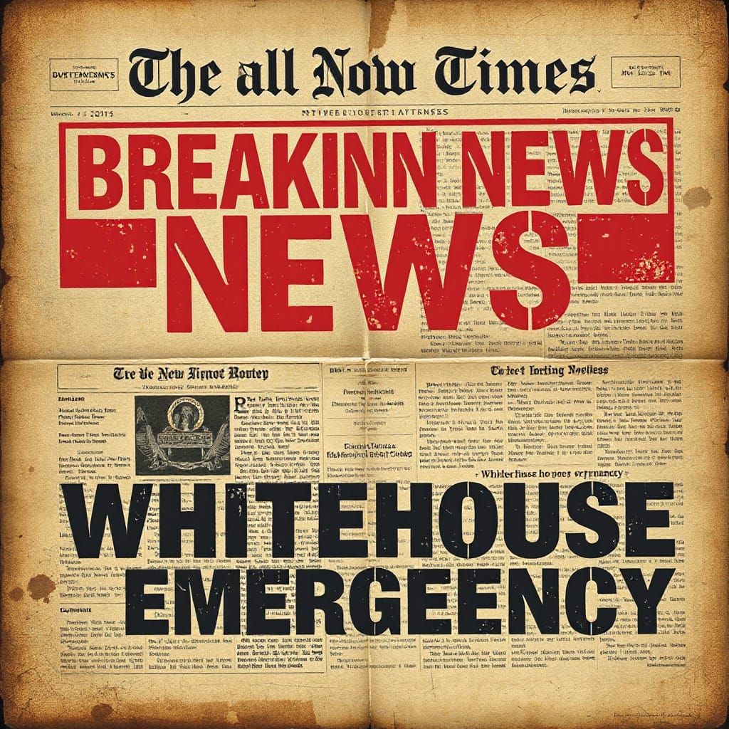 BREAKING NEWS, WHITEHOUSE EMERGENCY