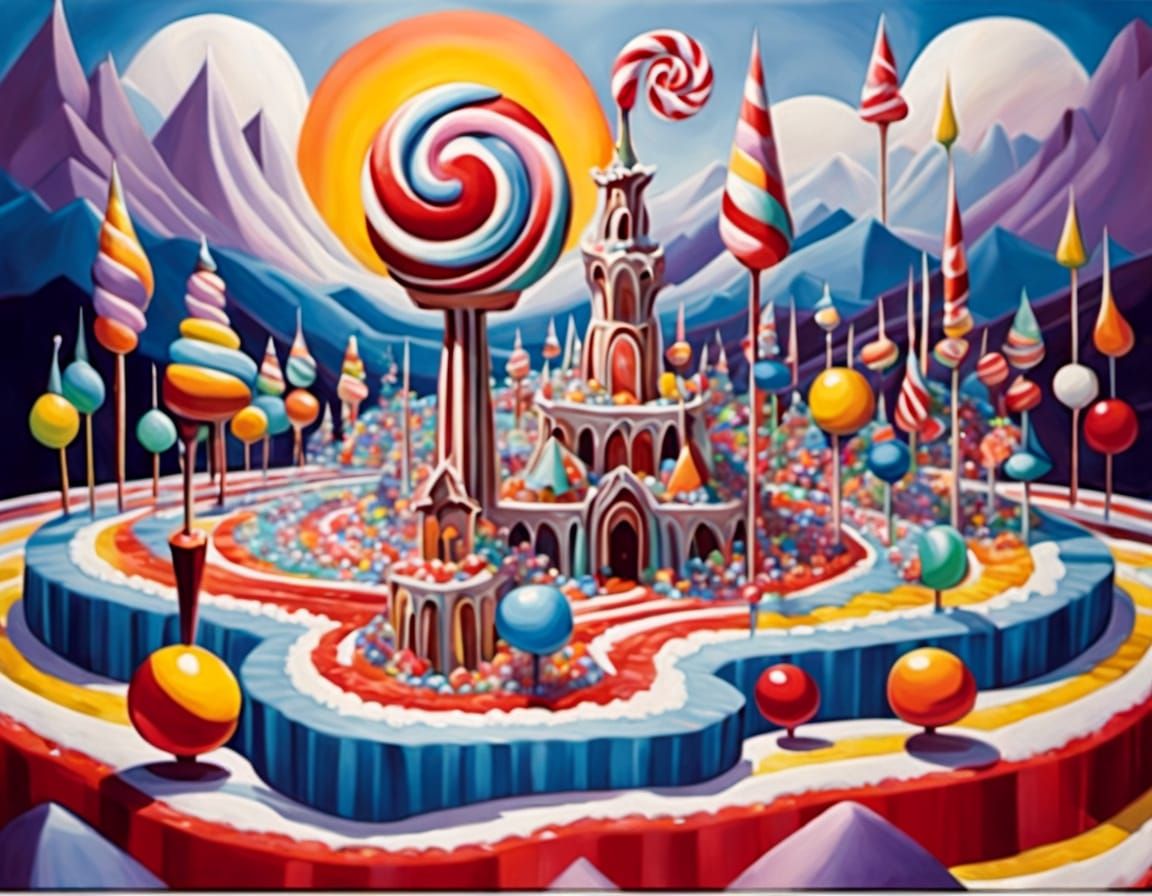 Fantasy Candy Palace on Peppermint Mountain