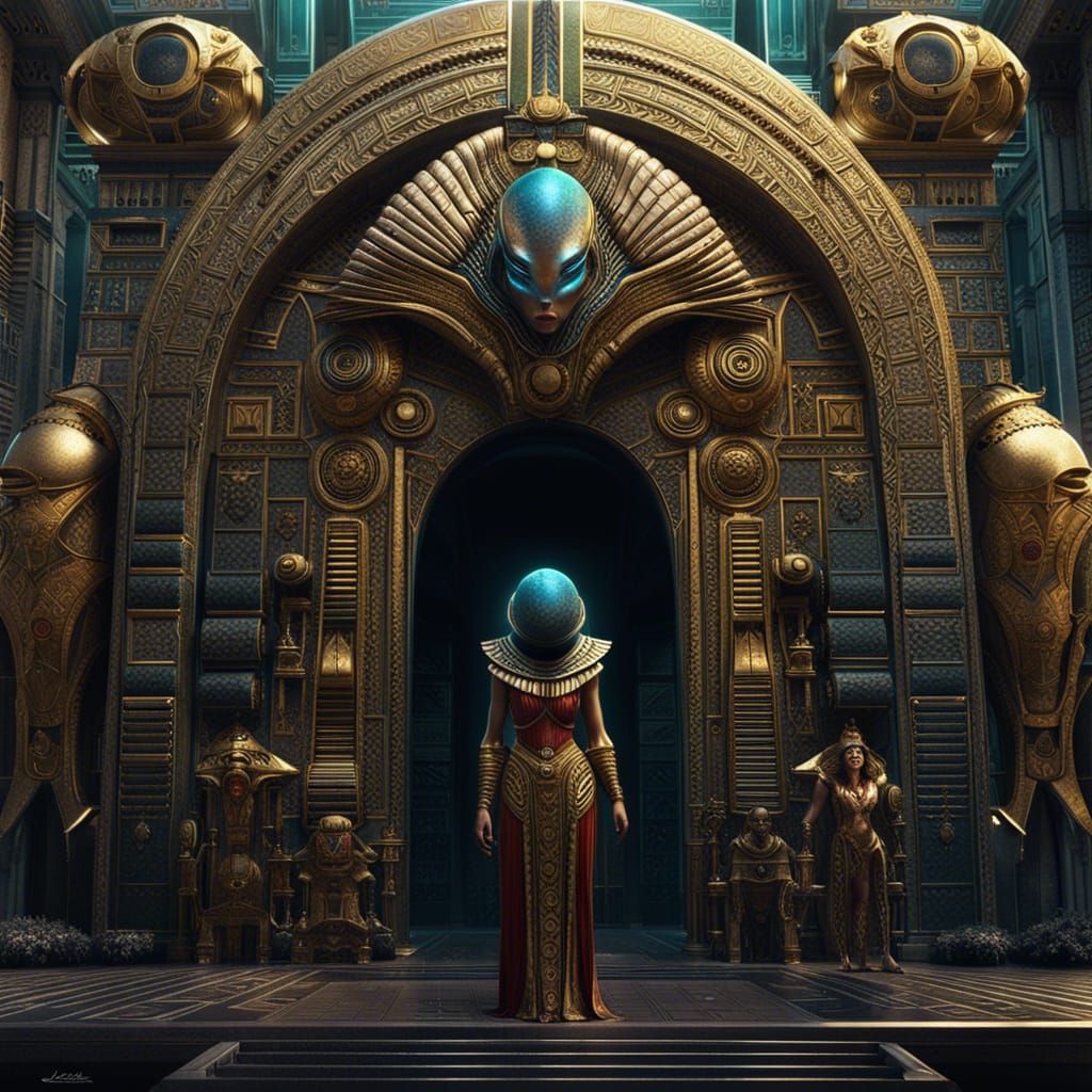 Alien Egyptian Queens at Star Gate