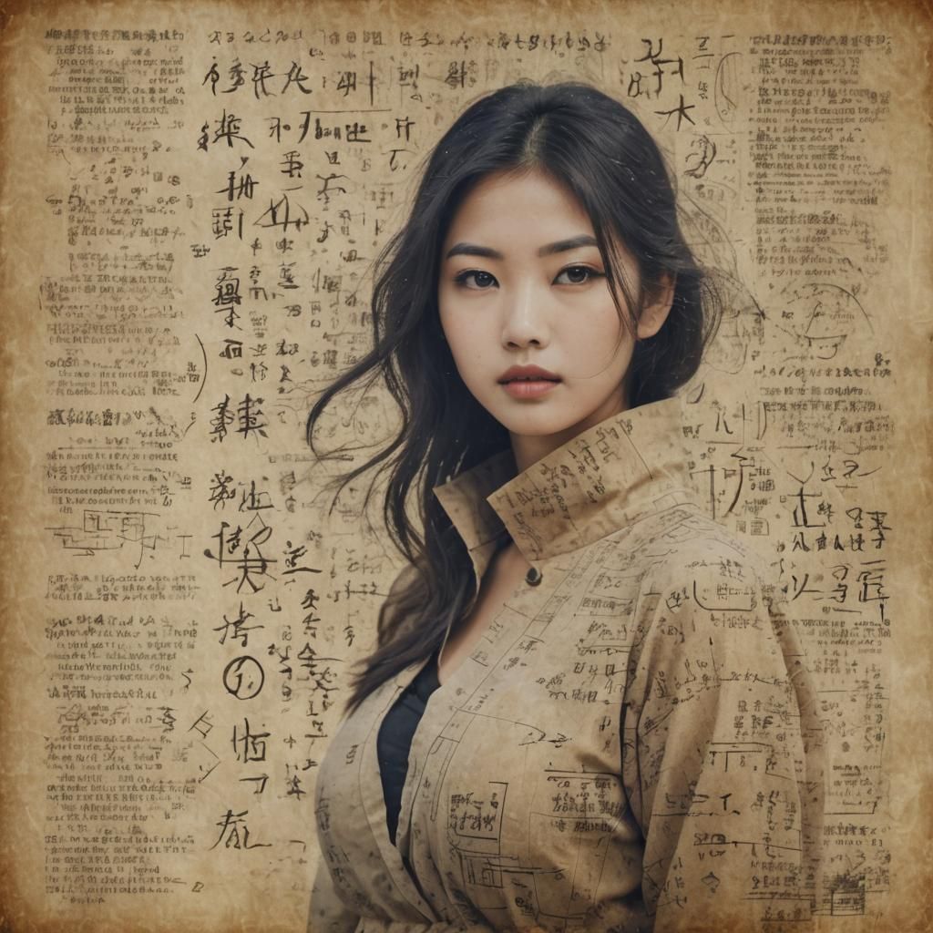 Enigmatic Grunge Poster Reveals Hidden Formulas