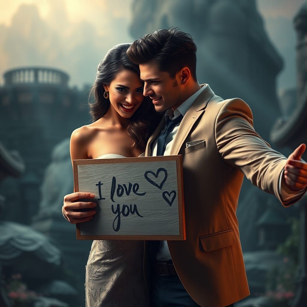 Passionate Woman Shouting in Dreamlike Fantasy Art