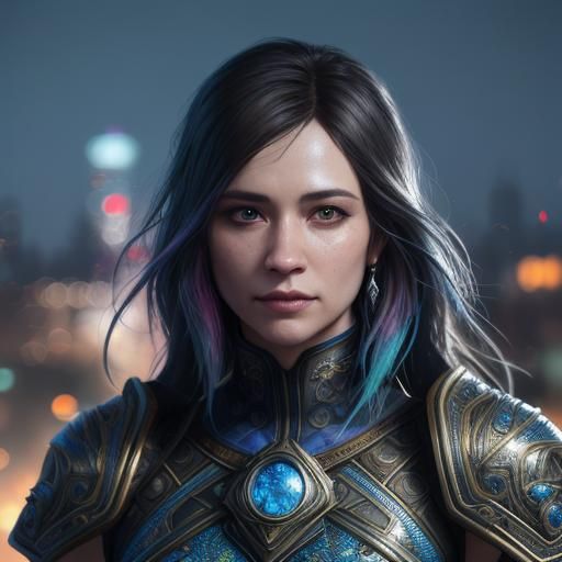 Mischievous Photobomber in a Stylized Digital Portrait