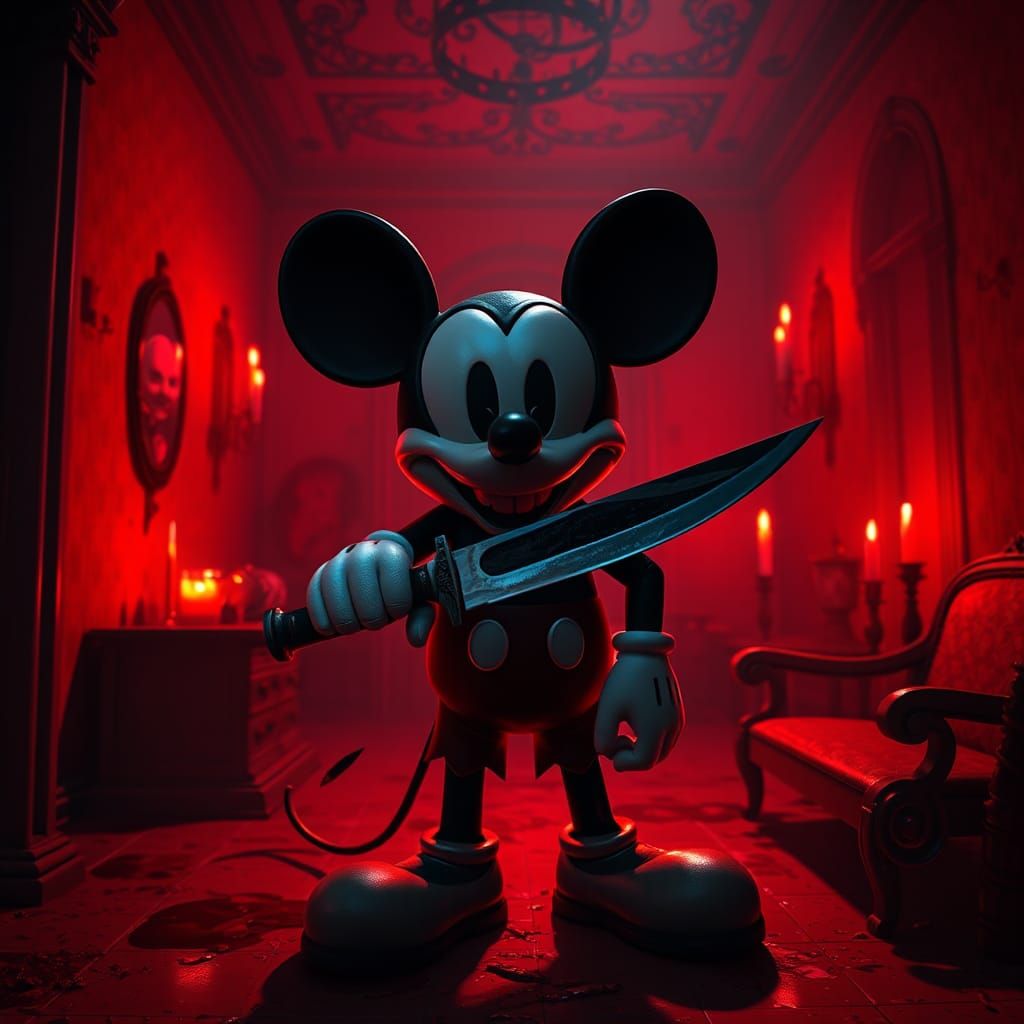 Sinister Mickey Mouse in Crimson Chamber