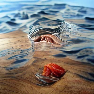 Hyperrealistic Ocean Without Water