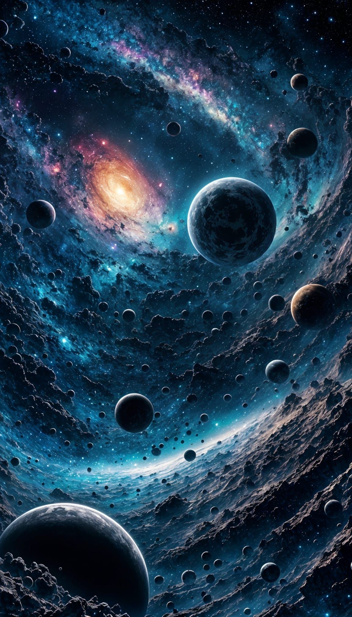 Cosmic Vortex in Neon Hues