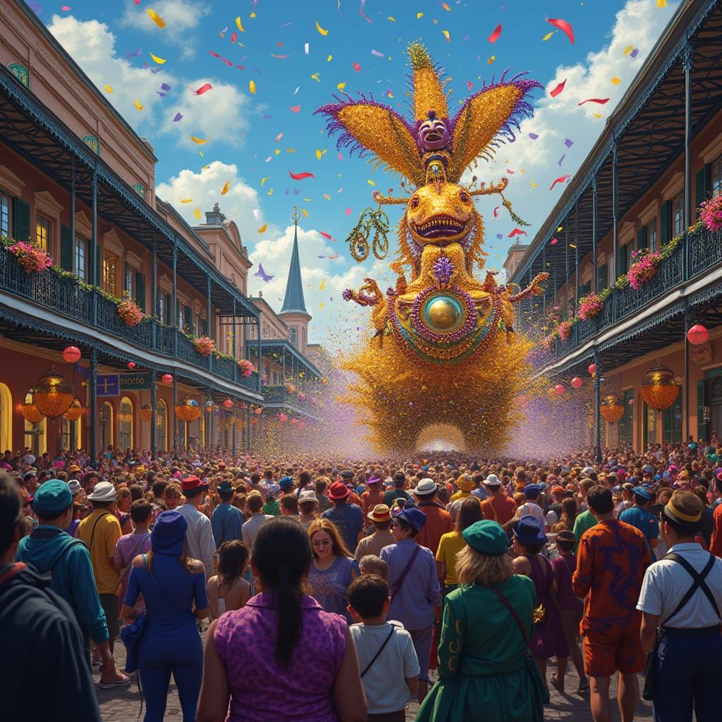 Mardi Gras Magic on Bourbon Street New Orleans