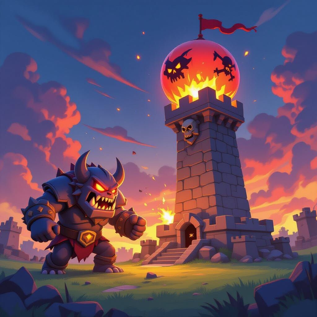 Clash Royale Lava Hound and Balloon Attack