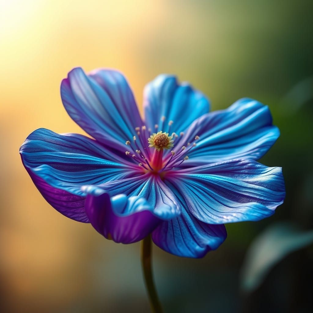 Ethereal Floral Wonder in Iridescent Hues