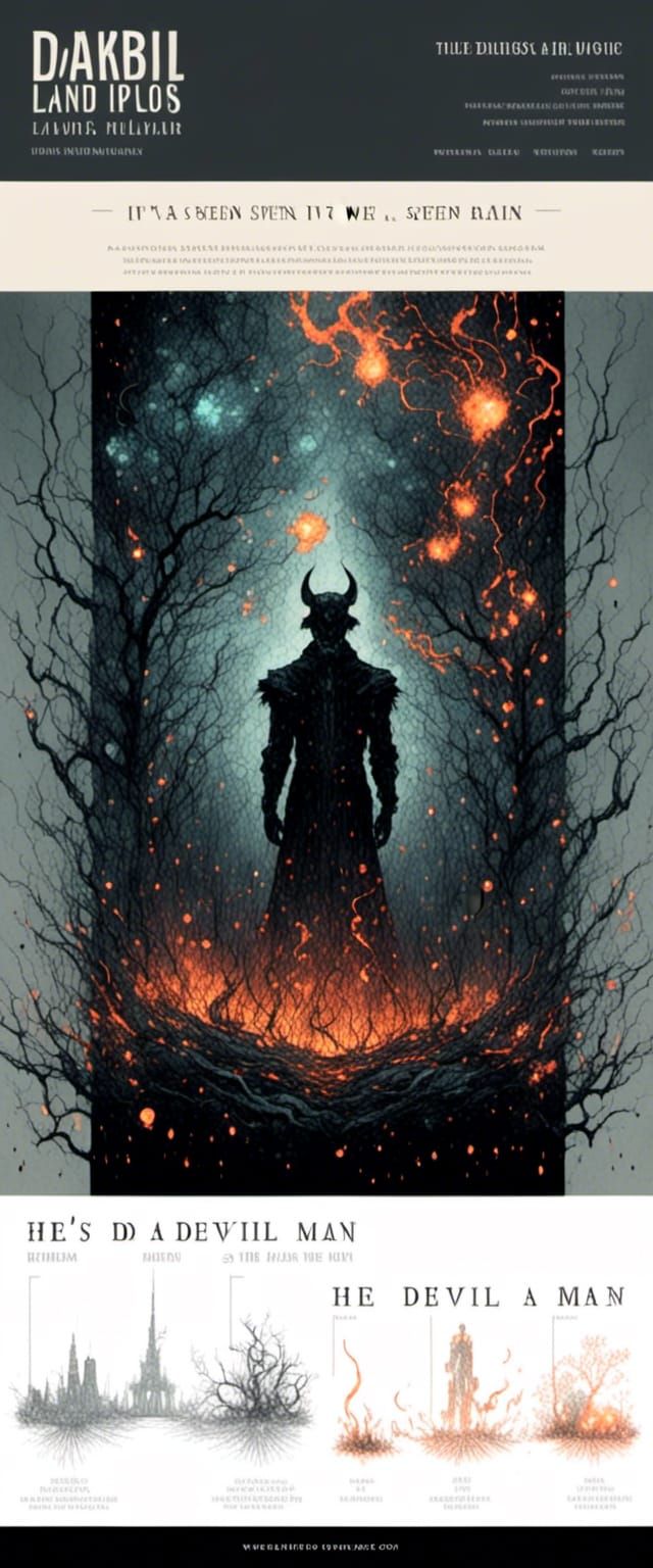 Surreal Sci-Fi Devil in Fire and Rain