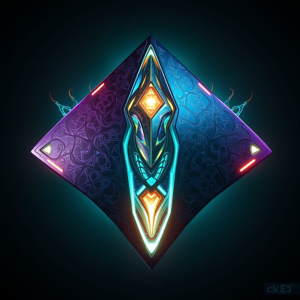 Futuristic Spacecraft with Luminous Patterns and Iridescent ...