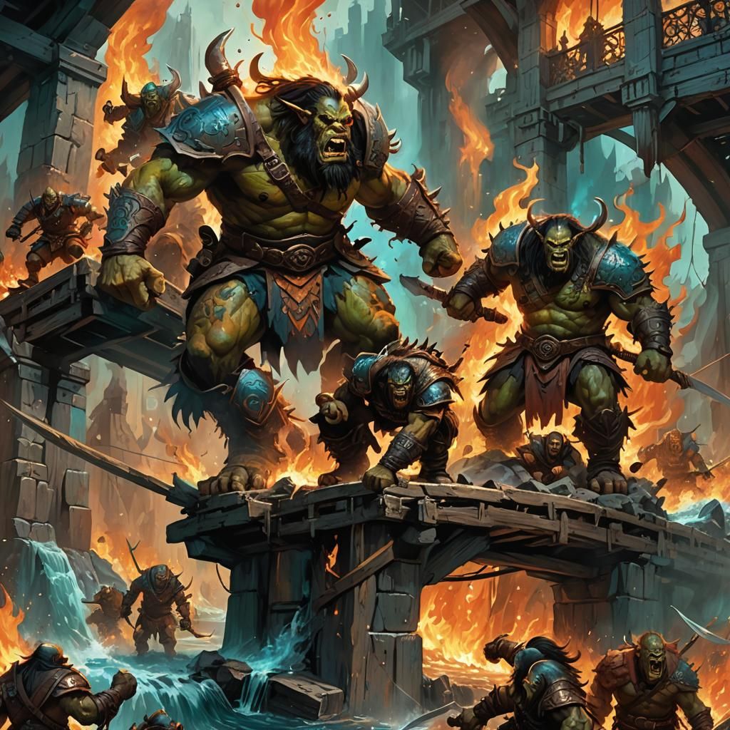 Orcs Under Siege: A Fantasy Art Concept