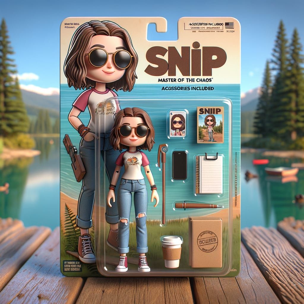 Hyper-Realistic 3D Toy Action Figure in Park Setting