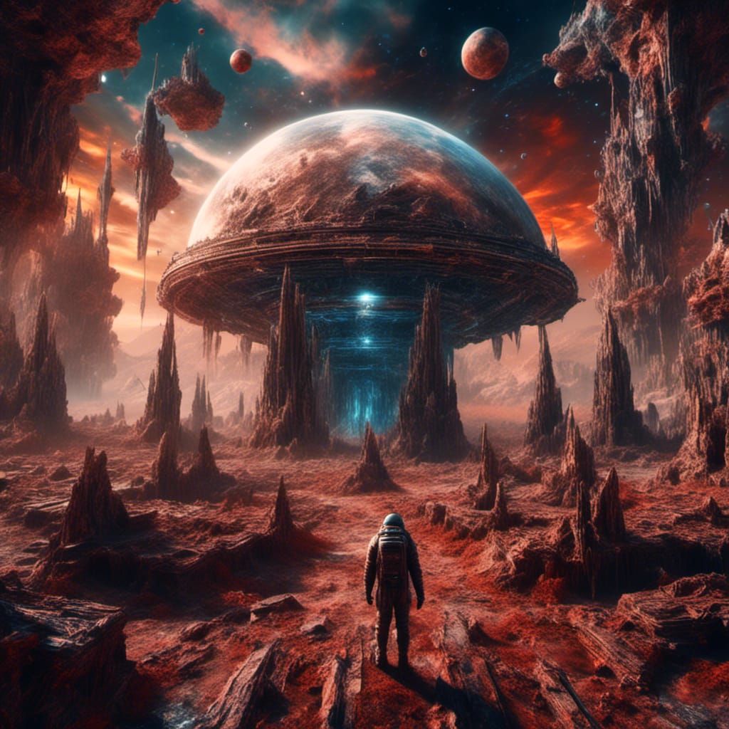 Ancient Astronaut Theorist in Detailed Matte Painting