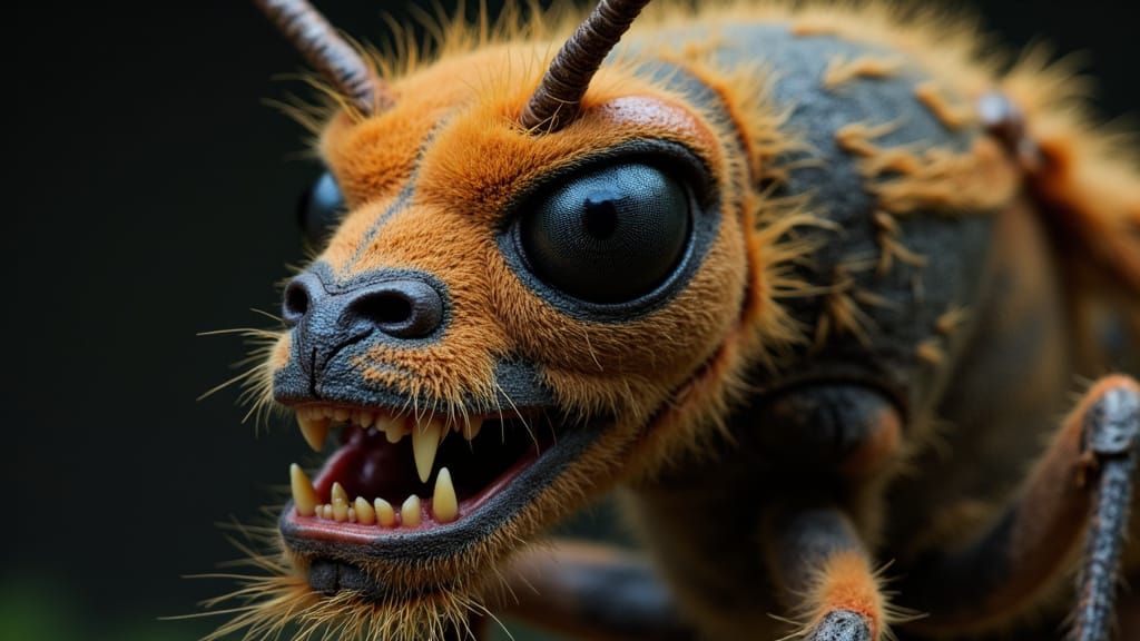 Hyperrealistic Insect Human Chimera Concept Art
