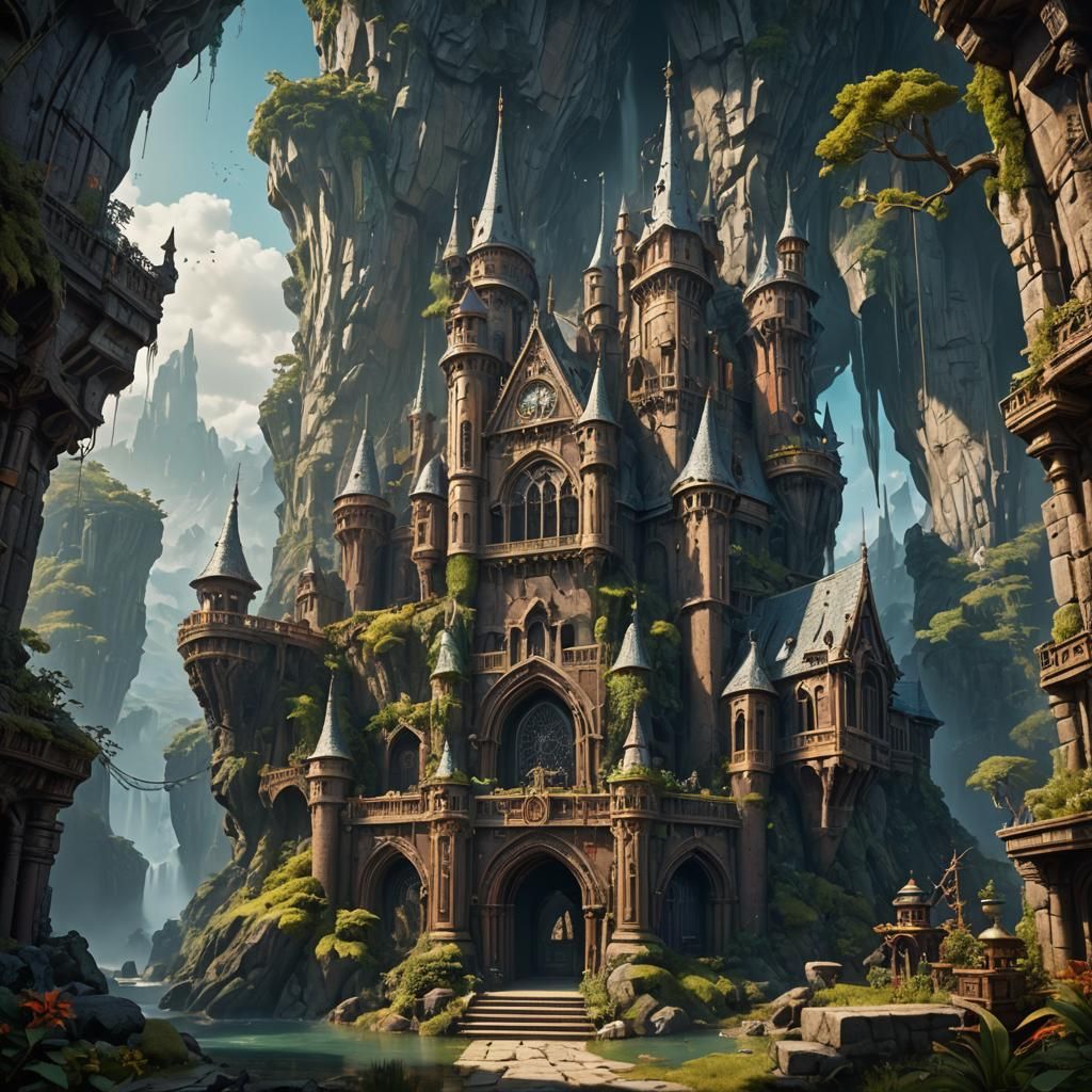 Fantastical Matte Painting with Intricate Details