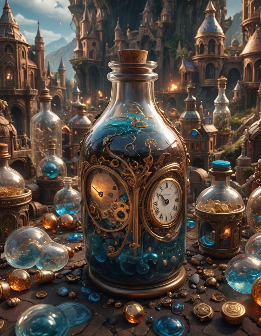 Time in a Bottle: Detailed Matte Painting