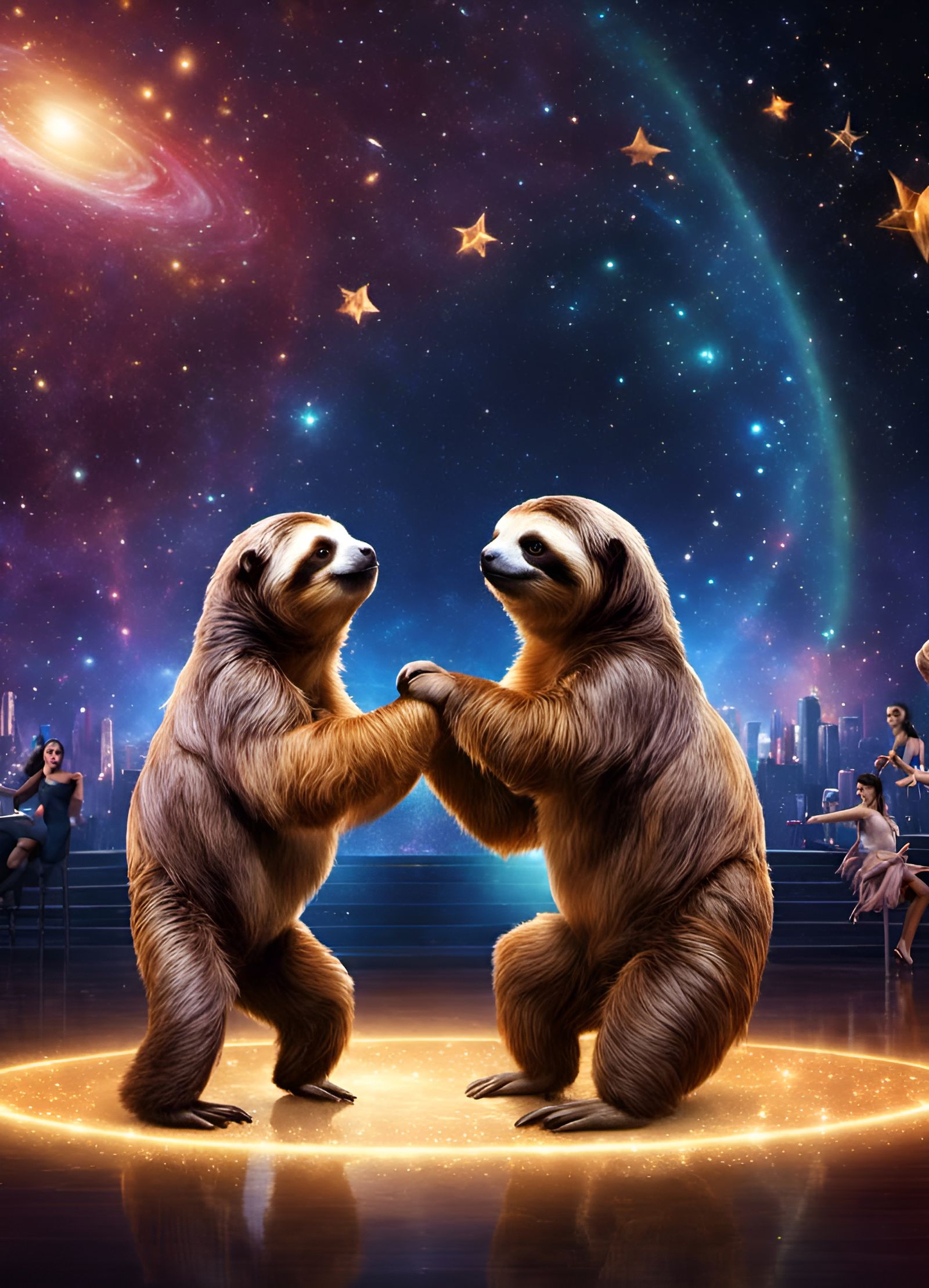 Sloth slow Dancing with the Stars