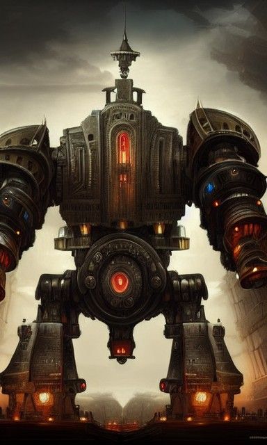 Gargantuan War Robot Titan with Shoulder Castles