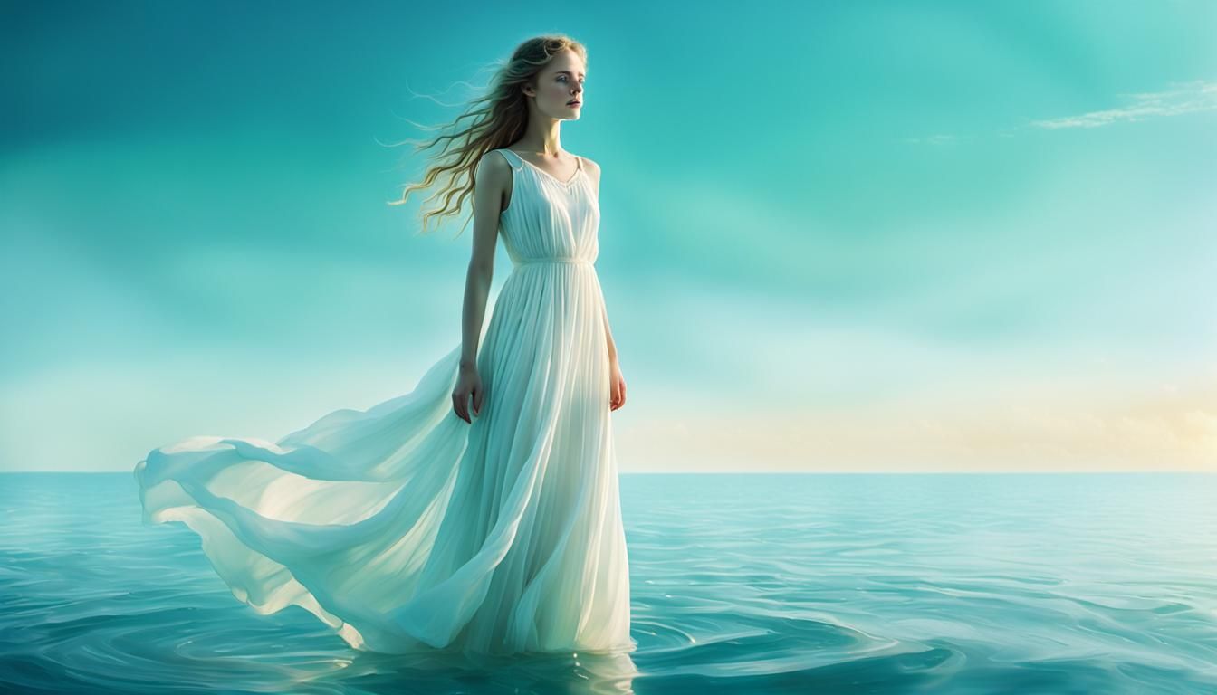 Ethereal Longing at the Ocean's Edge