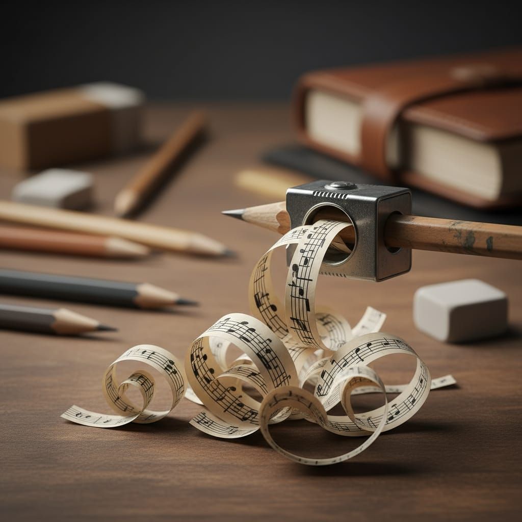 Pencil Shavings Transform Into Sheet Music