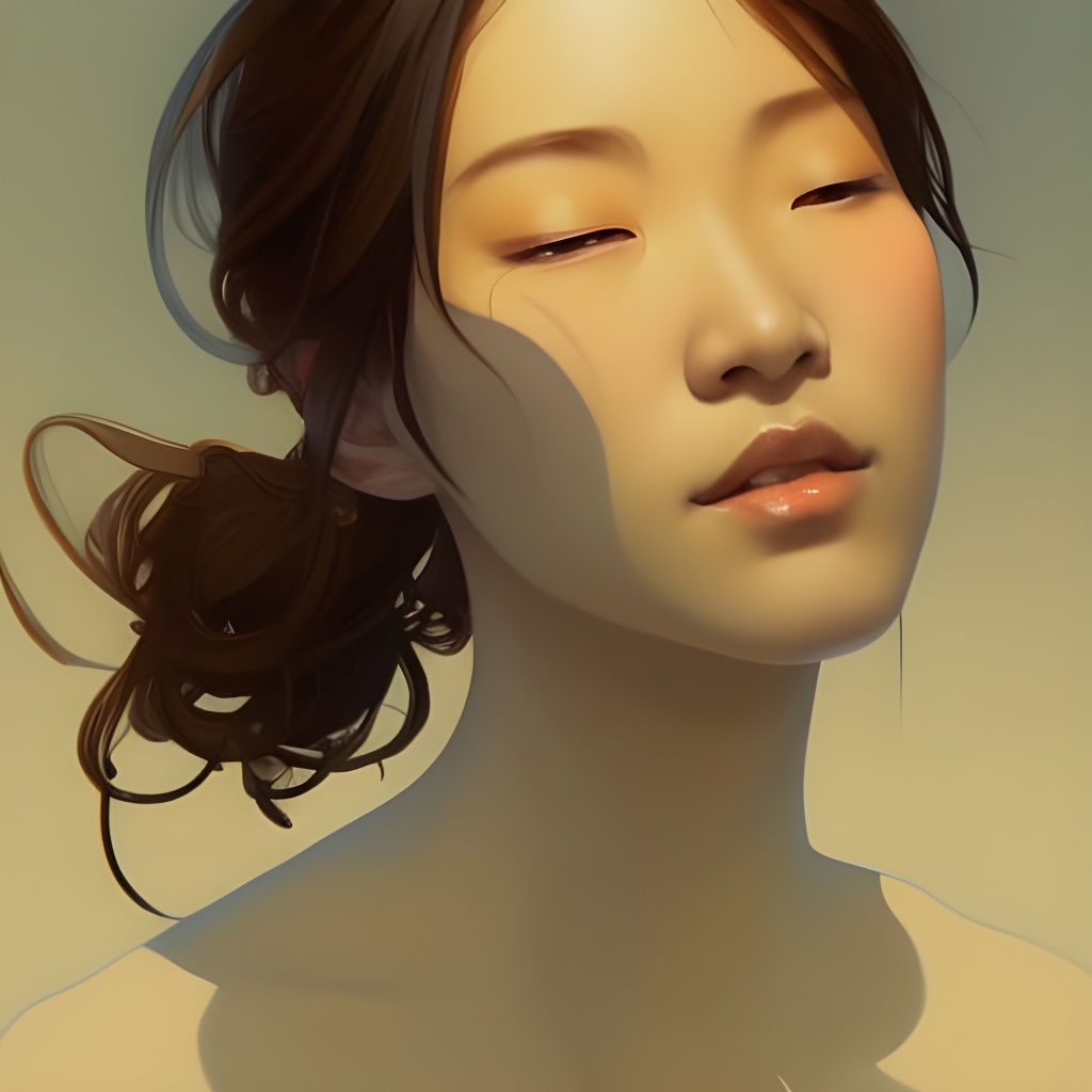 Detailed Portrait of a Japanese Woman