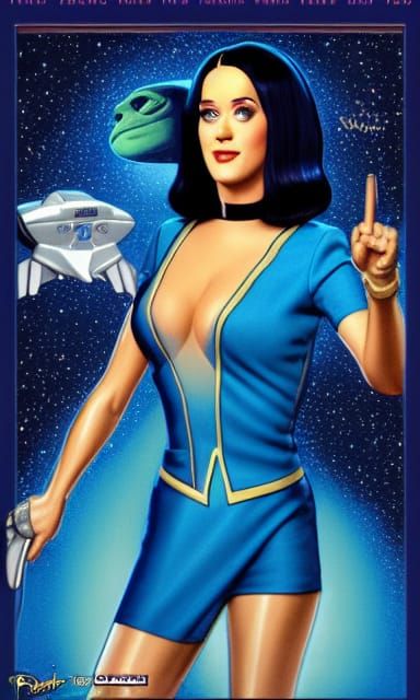 Katy Perry as Star Trek Officer in Artgerm Pixar Style