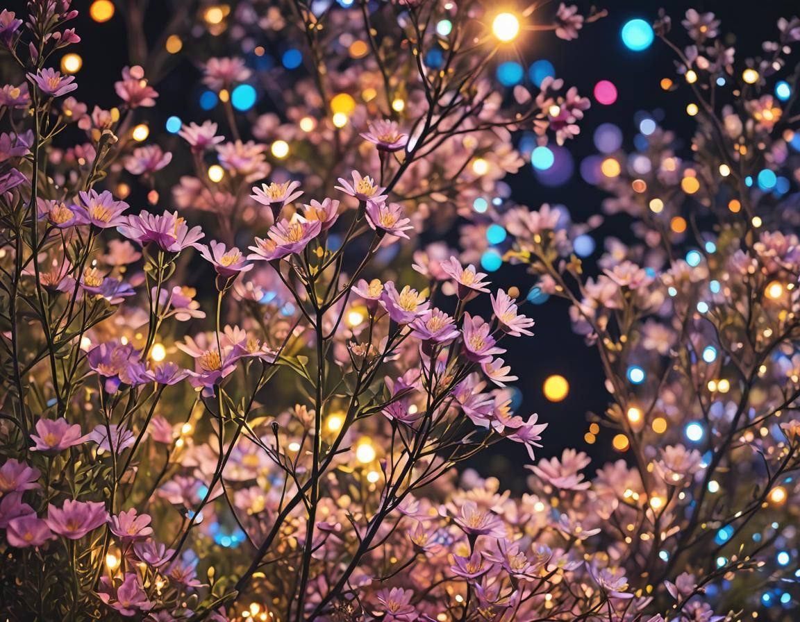 Magical Night Bloom: Abstract Photography with Bokeh