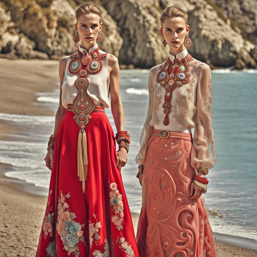 Detailed soutache, swarovski crystal earrings, gucci styled outfit, gold hooks, extravagant, 2024 pantone pastele spring...