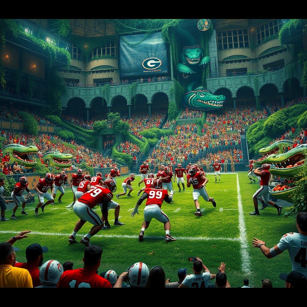 Bulldogs vs Gators in Mystical Jungle Stadium