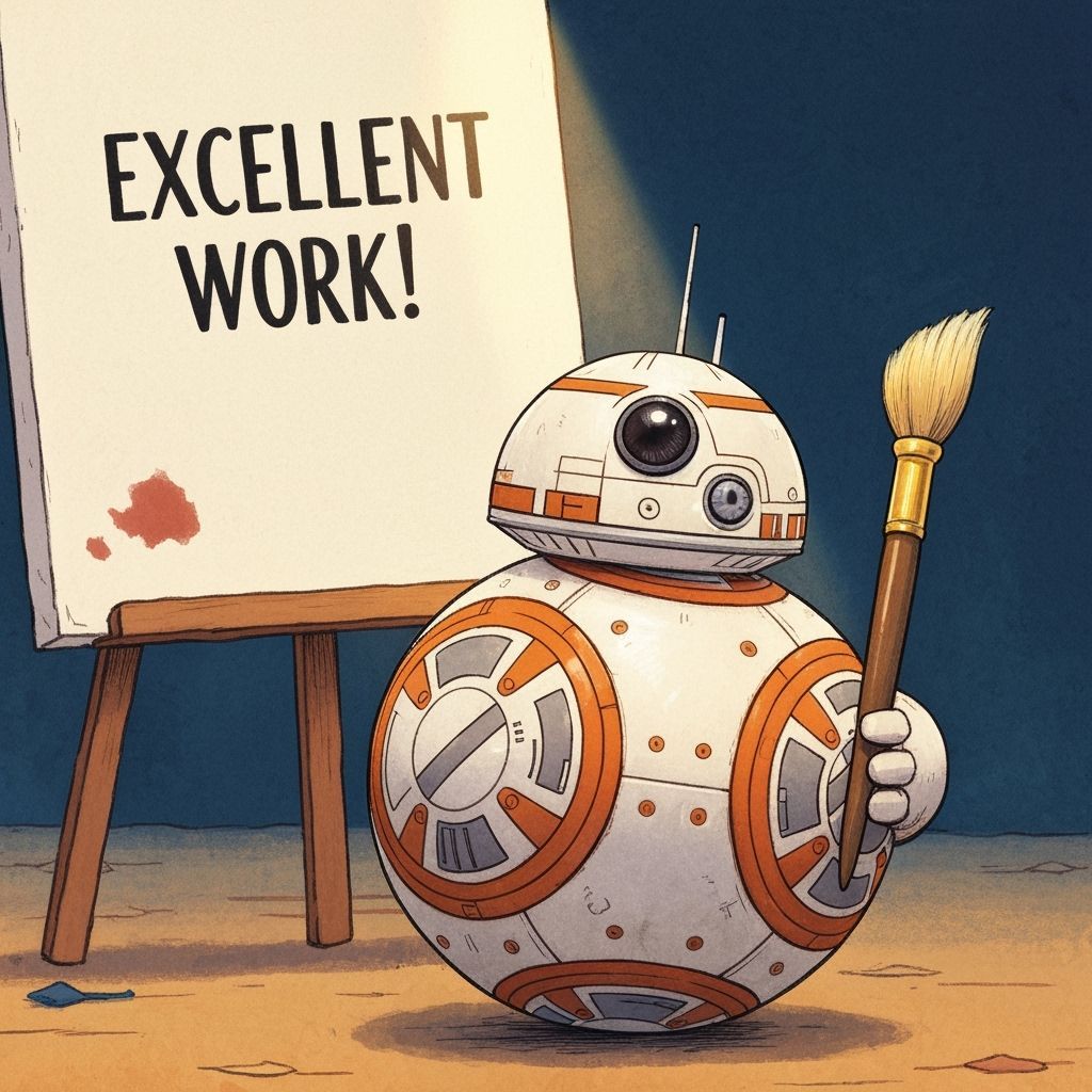 BB-8 as an Artist, Celebrating Excellence