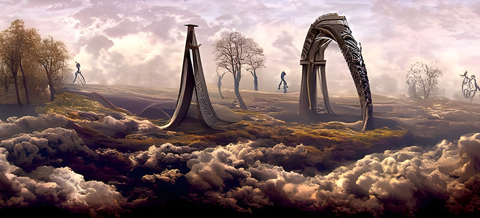 Strange and Beautiful World Walker on Metal Arch