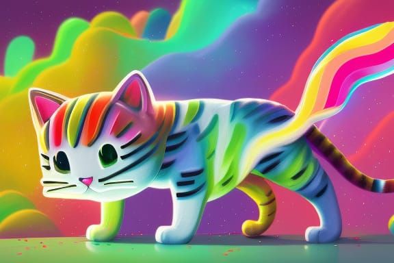 Hyper Detailed Nyan Cat in Vibrant Colors