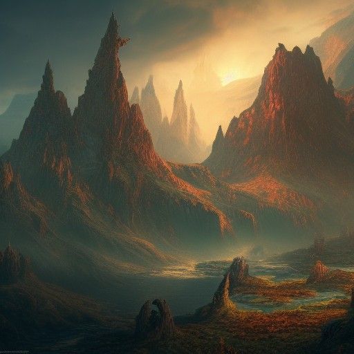 Fantastical Matte Painting in Deep Color