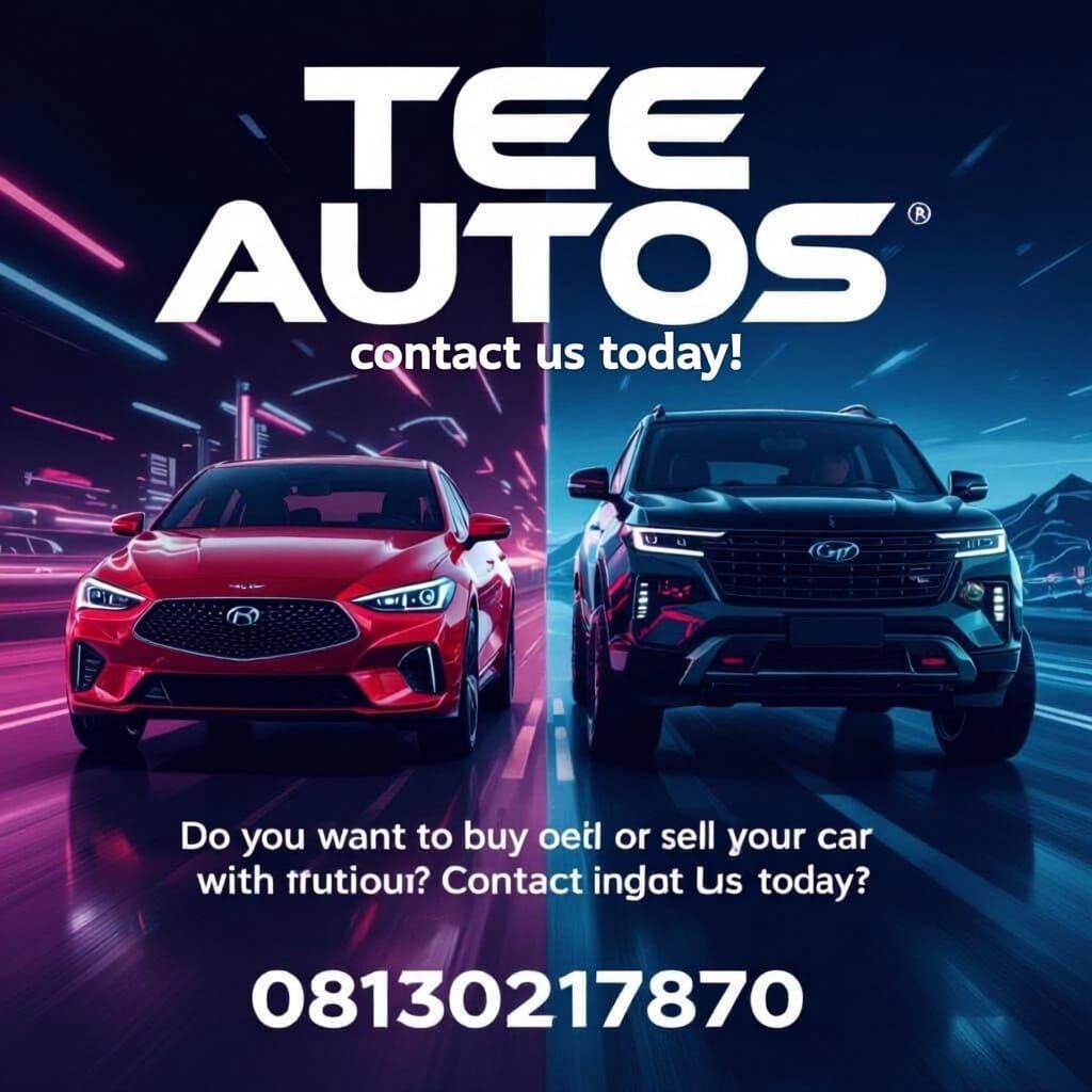 TEE AUTOS Poster with Futuristic Vehicles