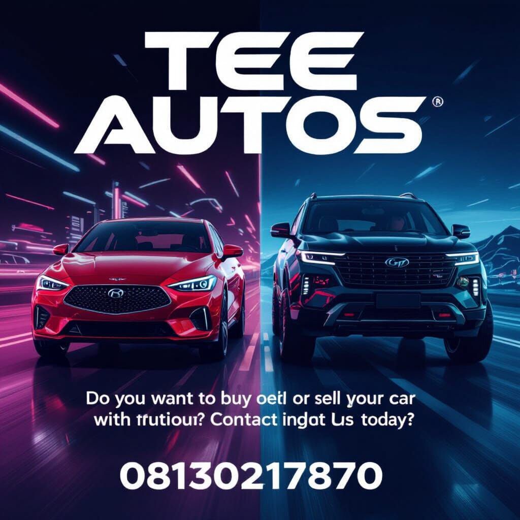 TEE AUTOS Poster with Futuristic Vehicles