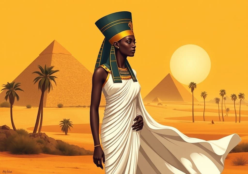 Nefertiti in Egyptian Revival Style