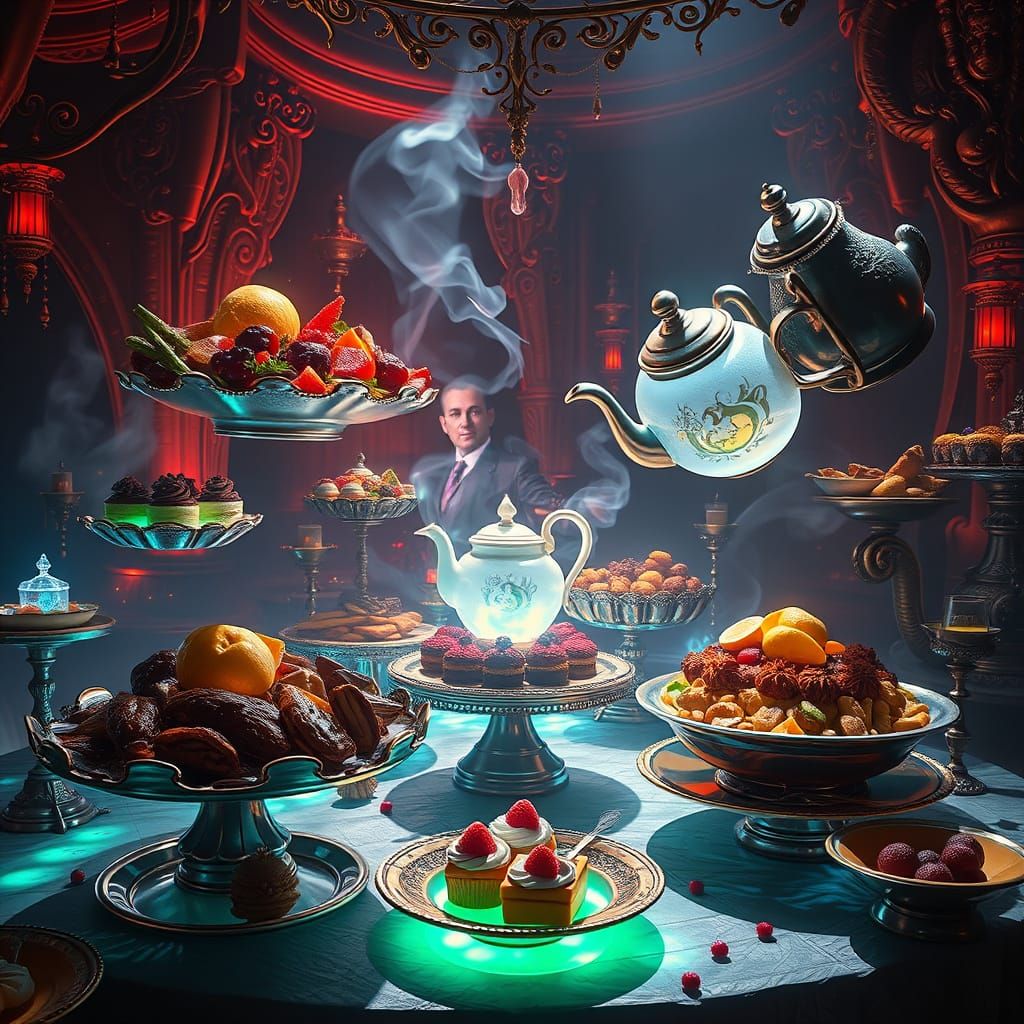 Enchanted Cuisine: Levitating Feasts and Ethereal Drinks
