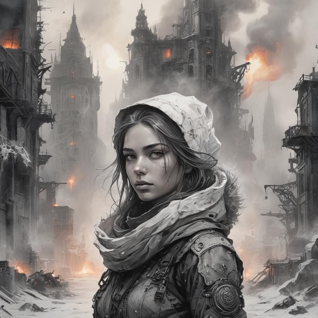 Scavenger Goddess in Apocalyptic Winter