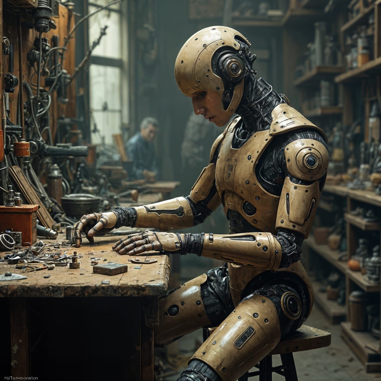 Human Reconstructing Self: An AI Generated Image