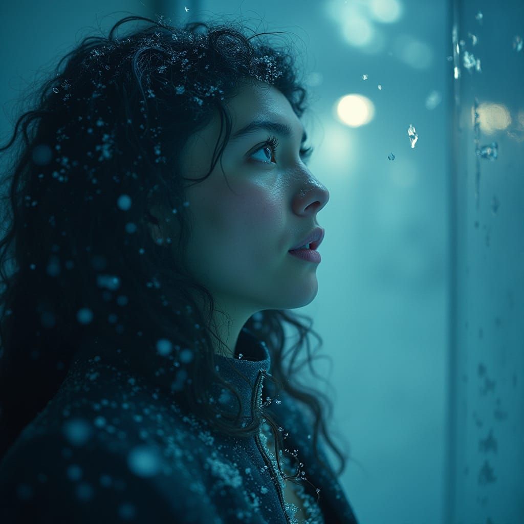 Cinematic Ice Cold Moment on 35mm Film