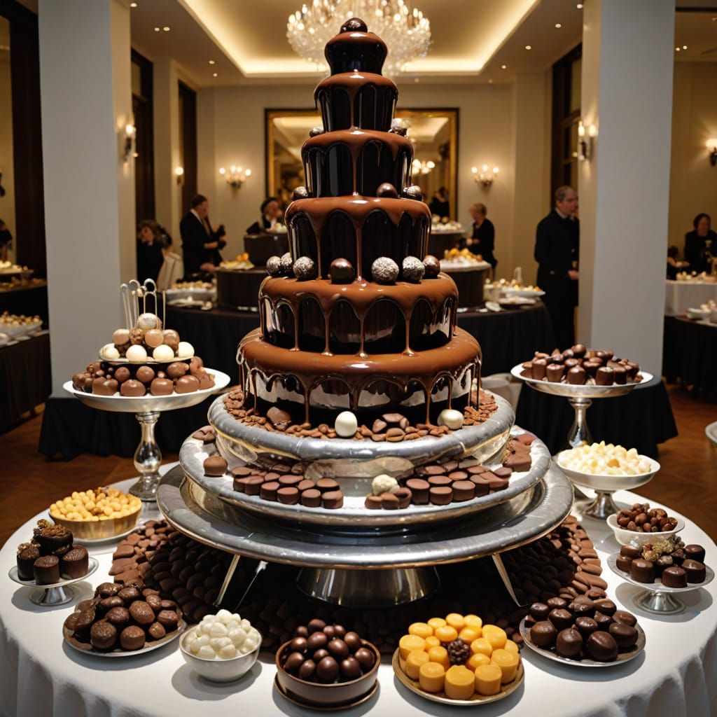 Chocolate Fondue Fountain with Treats