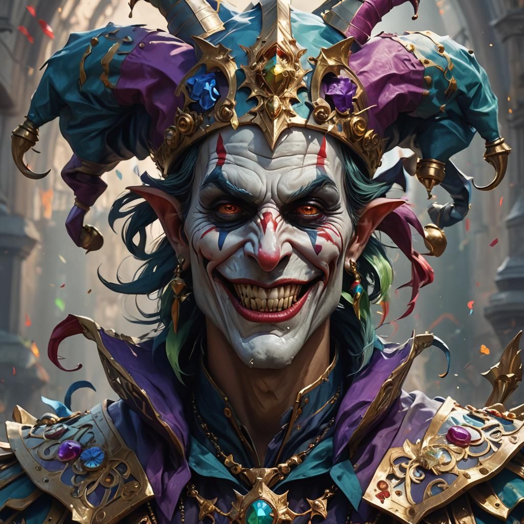 Mysterious Jester in Triadic Colors