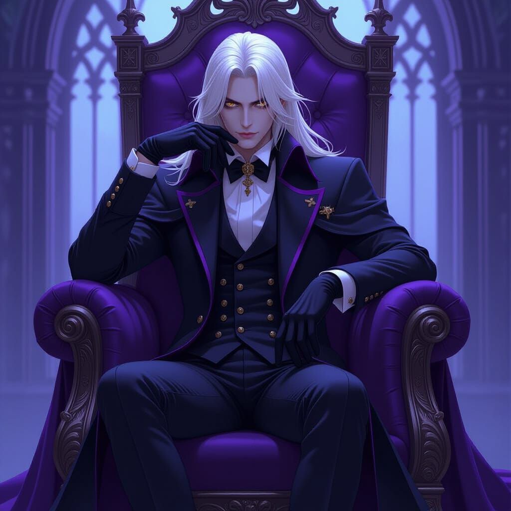 Alucard in Gothic Style on Throne