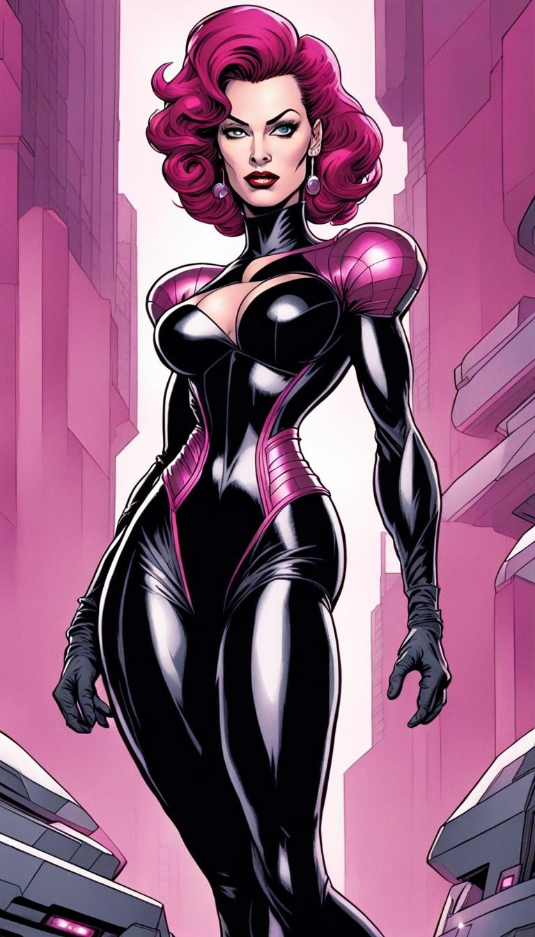 Diamondback in Futuristic Scene as Digital Matte Painting