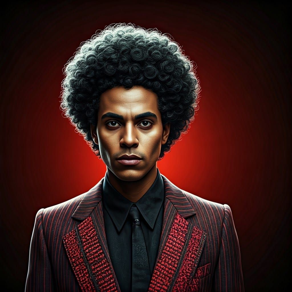 Nonbinary Artist in Spooky Dadaist Costume