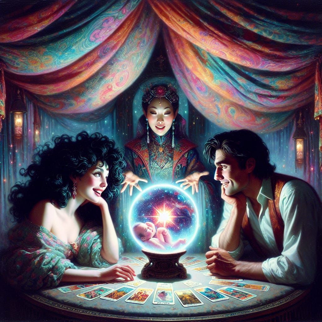Mystical Fortune Teller Reveals Joyful Family News in Style