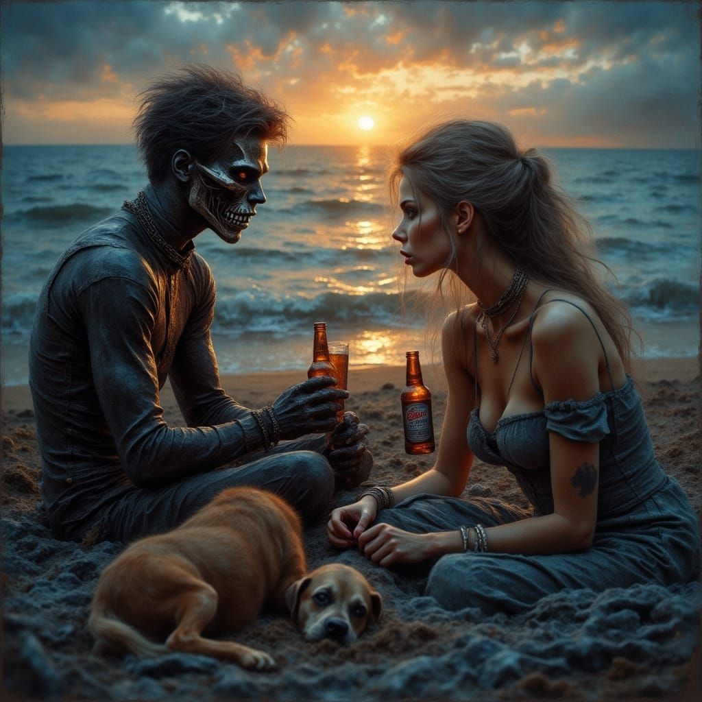 Couple's Beach Evening Turns Eerie with Ghoul Encounter