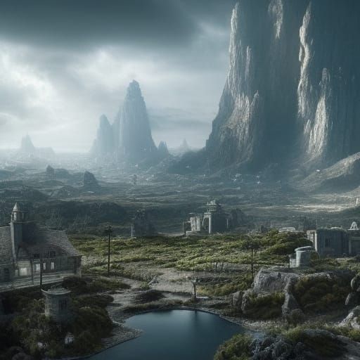 Epic Uninhabited World: A Digital Matte Painting